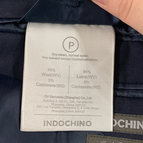Indochino navy cashmere wool blazer size 48R - Picture 11 of 13